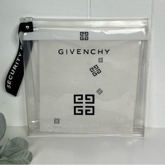 Givenchy Transparent Travel Zip Pouch Security Bag Wristlet Cosmetic Bag - Picture 1 of 6